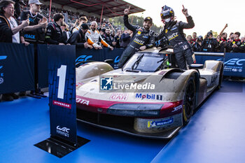 2024-05-11 - 12 STEVENS Will (gbr), ILOTT Callum (gbr), Hertz Team Jota, Porsche 963 #12, Hypercar, celebrating their win during the 2024 TotalEnergies 6 Hours of Spa-Francorchamps, 3rd round of the 2024 FIA World Endurance Championship, from May 8 to 11, 2024 on the Circuit de Spa-Francorchamps in Stavelot, Belgium - FIA WEC - 6 HOURS OF SPA-FRANCORCHAMPS 2024 - ENDURANCE - MOTORS