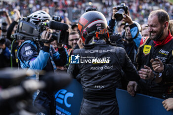 2024-05-11 - 12 STEVENS Will (gbr), ILOTT Callum (gbr), Hertz Team Jota, Porsche 963 #12, Hypercar, celebrating their win during the 2024 TotalEnergies 6 Hours of Spa-Francorchamps, 3rd round of the 2024 FIA World Endurance Championship, from May 8 to 11, 2024 on the Circuit de Spa-Francorchamps in Stavelot, Belgium - FIA WEC - 6 HOURS OF SPA-FRANCORCHAMPS 2024 - ENDURANCE - MOTORS