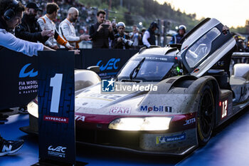 2024-05-11 - 12 STEVENS Will (gbr), ILOTT Callum (gbr), Hertz Team Jota, Porsche 963 #12, Hypercar, celebrating their win during the 2024 TotalEnergies 6 Hours of Spa-Francorchamps, 3rd round of the 2024 FIA World Endurance Championship, from May 8 to 11, 2024 on the Circuit de Spa-Francorchamps in Stavelot, Belgium - FIA WEC - 6 HOURS OF SPA-FRANCORCHAMPS 2024 - ENDURANCE - MOTORS