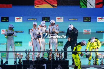 2024-05-11 - 91 LIETZ Richard (aut), SCHURING Morris (nld), SHAHIN Yasser (aus), Manthey EMA, Porsche 911 GT3 R #91, LM GT3, podium during the 2024 TotalEnergies 6 Hours of Spa-Francorchamps, 3rd round of the 2024 FIA World Endurance Championship, from May 8 to 11, 2024 on the Circuit de Spa-Francorchamps in Stavelot, Belgium - FIA WEC - 6 HOURS OF SPA-FRANCORCHAMPS 2024 - ENDURANCE - MOTORS