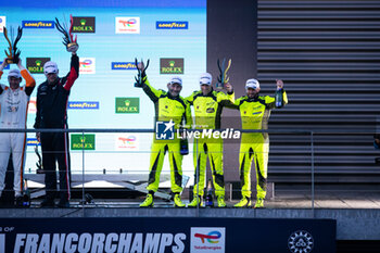 2024-05-11 - 60 SCHIAVONI Claudio (ita), CRESSONI Matteo (ita), PERERA Franck (fra), Iron Lynx, Lamborghini Huracan GT3 Evo2 #60, LM GT3, podium during the 2024 TotalEnergies 6 Hours of Spa-Francorchamps, 3rd round of the 2024 FIA World Endurance Championship, from May 8 to 11, 2024 on the Circuit de Spa-Francorchamps in Stavelot, Belgium - FIA WEC - 6 HOURS OF SPA-FRANCORCHAMPS 2024 - ENDURANCE - MOTORS