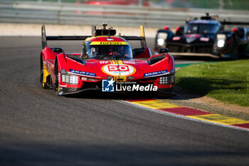 2024-05-11 - 50 FUOCO Antonio (ita), MOLINA Miguel (spa), NIELSEN Nicklas (dnk), Ferrari AF Corse, Ferrari 499P #50, Hypercar, action during the 2024 TotalEnergies 6 Hours of Spa-Francorchamps, 3rd round of the 2024 FIA World Endurance Championship, from May 8 to 11, 2024 on the Circuit de Spa-Francorchamps in Stavelot, Belgium - FIA WEC - 6 HOURS OF SPA-FRANCORCHAMPS 2024 - ENDURANCE - MOTORS