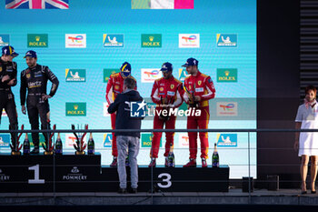 2024-05-11 - 50 FUOCO Antonio (ita), MOLINA Miguel (spa), NIELSEN Nicklas (dnk), Ferrari AF Corse, Ferrari 499P #50, Hypercar, podium during the 2024 TotalEnergies 6 Hours of Spa-Francorchamps, 3rd round of the 2024 FIA World Endurance Championship, from May 8 to 11, 2024 on the Circuit de Spa-Francorchamps in Stavelot, Belgium - FIA WEC - 6 HOURS OF SPA-FRANCORCHAMPS 2024 - ENDURANCE - MOTORS