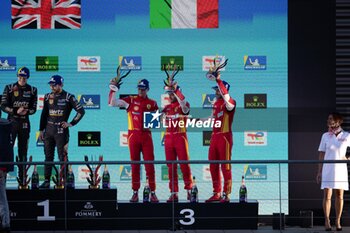 2024-05-11 - 50 FUOCO Antonio (ita), MOLINA Miguel (spa), NIELSEN Nicklas (dnk), Ferrari AF Corse, Ferrari 499P #50, Hypercar, podium during the 2024 TotalEnergies 6 Hours of Spa-Francorchamps, 3rd round of the 2024 FIA World Endurance Championship, from May 8 to 11, 2024 on the Circuit de Spa-Francorchamps in Stavelot, Belgium - FIA WEC - 6 HOURS OF SPA-FRANCORCHAMPS 2024 - ENDURANCE - MOTORS