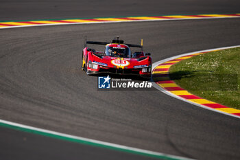 2024-05-11 - 51 PIER GUIDI Alessandro (ita), CALADO James (gbr), GIOVINAZZI Antonio (ita), Ferrari AF Corse, Ferrari 499P #51, Hypercar, action during the 2024 TotalEnergies 6 Hours of Spa-Francorchamps, 3rd round of the 2024 FIA World Endurance Championship, from May 8 to 11, 2024 on the Circuit de Spa-Francorchamps in Stavelot, Belgium - FIA WEC - 6 HOURS OF SPA-FRANCORCHAMPS 2024 - ENDURANCE - MOTORS