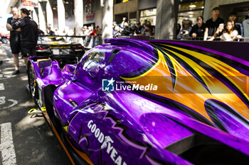 2024-06-07 - 14 HYETT PJ (usa), DELETRAZ Louis (swi), QUINN Alex (gbr), AO by TF, Oreca 07 - Gibson #14, LMP2 PRO/AM, ambiance during the Scrutineering of the 2024 24 Hours of Le Mans, 4th round of the 2024 FIA World Endurance Championship, on the Place de la République, from June 7 to 8, 2024 in Le Mans, France - 24 HEURES DU MANS 2024 - SCRUTINEERING - ENDURANCE - MOTORS