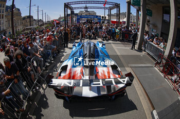 2024-06-07 - 36 VAXIVIERE Matthieu (fra), SCHUMACHER Mick (ger), LAPIERRE Nicolas (fra), Alpine Endurance Team, Alpine A424 #36, Hypercar, FIA WEC, action during the Scrutineering of the 2024 24 Hours of Le Mans, 4th round of the 2024 FIA World Endurance Championship, on the Place de la République, from June 7 to 8, 2024 in Le Mans, France - 24 HEURES DU MANS 2024 - SCRUTINEERING - ENDURANCE - MOTORS