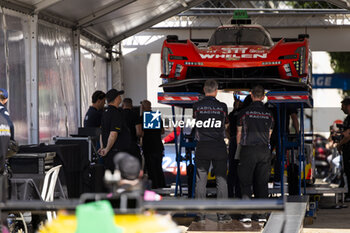 2024-06-07 - 311 DERANI Luis Felipe (bra), AITKEN Jack (gbr), DRUGOVICH Felipe (bra), Whelen Cadillac Racing, Cadillac V-Series.R #311, Hypercar, portrait during the Scrutineering of the 2024 24 Hours of Le Mans, 4th round of the 2024 FIA World Endurance Championship, on the Place de la République, from June 7 to 8, 2024 in Le Mans, France - 24 HEURES DU MANS 2024 - SCRUTINEERING - ENDURANCE - MOTORS