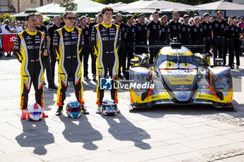 2024-06-07 - 65 SALES Rodrigo (usa), BECHE Mathias (swi), HUFFAKER Scott (usa), Panis Racing, Oreca 07 - Gibson #65, LMP2 PRO/AM, portrait during the Scrutineering of the 2024 24 Hours of Le Mans, 4th round of the 2024 FIA World Endurance Championship, on the Place de la République, from June 7 to 8, 2024 in Le Mans, France - 24 HEURES DU MANS 2024 - SCRUTINEERING - ENDURANCE - MOTORS