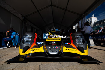 2024-06-07 - 65 SALES Rodrigo (usa), BECHE Mathias (swi), HUFFAKER Scott (usa), Panis Racing, Oreca 07 - Gibson #65, LMP2 PRO/AM, during the Scrutineering of the 2024 24 Hours of Le Mans, 4th round of the 2024 FIA World Endurance Championship, on the Place de la République, from June 7 to 8, 2024 in Le Mans, France - 24 HEURES DU MANS 2024 - SCRUTINEERING - ENDURANCE - MOTORS