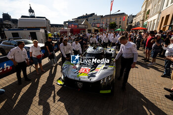 2024-06-07 - 93 VERGNE Jean-Eric (fra), JENSEN Mikkel (dnk), MULLER Nico (swi), Peugeot TotalEnergies, Peugeot 9x8 #93, Hypercar, FIA WEC, during the Scrutineering of the 2024 24 Hours of Le Mans, 4th round of the 2024 FIA World Endurance Championship, on the Place de la République, from June 7 to 8, 2024 in Le Mans, France - 24 HEURES DU MANS 2024 - SCRUTINEERING - ENDURANCE - MOTORS