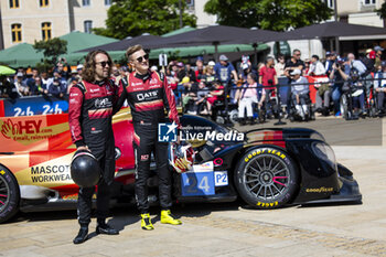 2024-06-06 - HEINEMEIER HANSSON David (dnk), Nielsen Racing, Oreca 07 - Gibson #24, LMP2, SCHERER Fabio (swi), Nielsen Racing, Oreca 07 - Gibson #24, LMP2, portrait during the Scrutineering of the 2024 24 Hours of Le Mans, 4th round of the 2024 FIA World Endurance Championship, on the Place de la République, from June 7 to 8, 2024 in Le Mans, France - 24 HEURES DU MANS 2024 - SCRUTINEERING - ENDURANCE - MOTORS