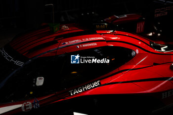 2024-06-08 - 05 CAMPBELL Matt (aus), CHRISTENSEN Michael (dnk), MAKOWIECKI Frédéric (fra), Porsche Penske Motorsport, Porsche 963 #05, Hypercar, FIA WEC, during the Scrutineering of the 2024 24 Hours of Le Mans, 4th round of the 2024 FIA World Endurance Championship, on the Place de la République, from June 7 to 8, 2024 in Le Mans, France - 24 HEURES DU MANS 2024 - SCRUTINEERING - ENDURANCE - MOTORS