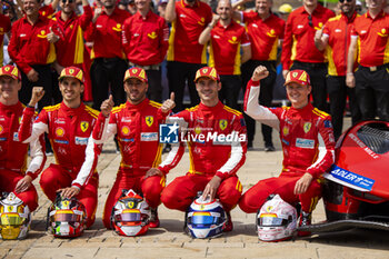 2024-06-08 - 50 FUOCO Antonio (ita), MOLINA Miguel (spa), NIELSEN Nicklas (dnk), Ferrari AF Corse, Ferrari 499P #50, Hypercar, FIA WEC, portrait during the Scrutineering of the 2024 24 Hours of Le Mans, 4th round of the 2024 FIA World Endurance Championship, on the Place de la République, from June 7 to 8, 2024 in Le Mans, France - 24 HEURES DU MANS 2024 - SCRUTINEERING - ENDURANCE - MOTORS