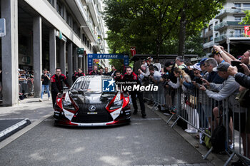 2024-06-08 - 78 VAN DER LINDE Kelvin (zaf), BOGUSLAVSKIY Timur, ROBIN Arnold (fra), Akkodis ASP Team, Lexus RC F GT3 #78, LM GT3, FIA WEC, action during the Scrutineering of the 2024 24 Hours of Le Mans, 4th round of the 2024 FIA World Endurance Championship, on the Place de la République, from June 7 to 8, 2024 in Le Mans, France - 24 HEURES DU MANS 2024 - SCRUTINEERING - ENDURANCE - MOTORS