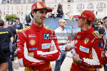 2024-06-08 - GIOVINAZZI Antonio (ita), Ferrari AF Corse, Ferrari 499P #51, Hypercar, FIA WEC, portrait during the Scrutineering of the 2024 24 Hours of Le Mans, 4th round of the 2024 FIA World Endurance Championship, on the Place de la République, from June 7 to 8, 2024 in Le Mans, France - 24 HEURES DU MANS 2024 - SCRUTINEERING - ENDURANCE - MOTORS