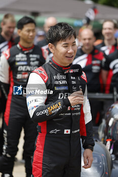 2024-06-08 - KOBAYASHI Kamui (jpn), Toyota Gazoo Racing, Toyota GR010 - Hybrid #07, Hypercar, FIA WEC, portrait during the Scrutineering of the 2024 24 Hours of Le Mans, 4th round of the 2024 FIA World Endurance Championship, on the Place de la République, from June 7 to 8, 2024 in Le Mans, France - 24 HEURES DU MANS 2024 - SCRUTINEERING - ENDURANCE - MOTORS