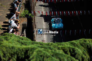 2024-06-08 - 77 BARKER Ben (gbr), HARDWICK Ryan (usa), ROBICHON Zacharie (can), Proton Competition, Ford Mustang GT3 #77, LM GT3, FIA WEC, action during the City Centre Procession of the 2024 24 Hours of Le Mans, 4th round of the 2024 FIA World Endurance Championship, on June 8, 2024 in Le Mans, France - 24 HEURES DU MANS 2024 - CITY CENTRE PROCESSION - ENDURANCE - MOTORS