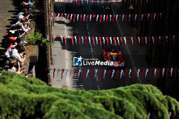 2024-06-08 - 51 PIER GUIDI Alessandro (ita), CALADO James (gbr), GIOVINAZZI Antonio (ita), Ferrari AF Corse, Ferrari 499P #51, Hypercar, FIA WEC, action during the City Centre Procession of the 2024 24 Hours of Le Mans, 4th round of the 2024 FIA World Endurance Championship, on June 8, 2024 in Le Mans, France - 24 HEURES DU MANS 2024 - CITY CENTRE PROCESSION - ENDURANCE - MOTORS