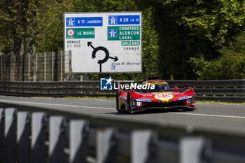 2024-06-09 - 50 FUOCO Antonio (ita), MOLINA Miguel (spa), NIELSEN Nicklas (dnk), Ferrari AF Corse, Ferrari 499P #50, Hypercar, FIA WEC, action during the Free Practice 1 - Test Day of the 2024 24 Hours of Le Mans, 4th round of the 2024 FIA World Endurance Championship, on the Circuit des 24 Heures du Mans, on June 9, 2024 in Le Mans, France - 24 HEURES DU MANS 2024 - FREE PRACTICE 1 - TEST DAY - ENDURANCE - MOTORS