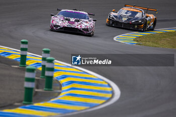 2024-06-09 - 85 BOVY Sarah (bel), FREY Rahel (swi), GATTING Michelle (dnk), Iron Dames, Lamborghini Huracan GT3 Evo2 #85, LM GT3, FIA WEC, action during the Free Practice 1 - Test Day of the 2024 24 Hours of Le Mans, 4th round of the 2024 FIA World Endurance Championship, on the Circuit des 24 Heures du Mans, on June 9, 2024 in Le Mans, France - 24 HEURES DU MANS 2024 - FREE PRACTICE 1 - TEST DAY - ENDURANCE - MOTORS