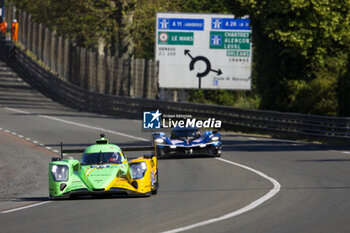 2024-06-09 - 34 SMIECHOWSKI Jakub (pol), LOMKO Vladislav (grd), NOVALAK Clément (fra), Inter Europol Competition, Oreca 07 - Gibson #34, LMP2, action during the Free Practice 1 - Test Day of the 2024 24 Hours of Le Mans, 4th round of the 2024 FIA World Endurance Championship, on the Circuit des 24 Heures du Mans, on June 9, 2024 in Le Mans, France - 24 HEURES DU MANS 2024 - FREE PRACTICE 1 - TEST DAY - ENDURANCE - MOTORS