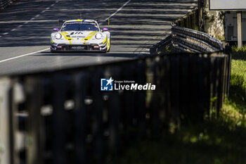2024-06-09 - 92 MALYKHIN Aliaksandr (kna), STURM Joel (ger), BACHLER Klaus (aut), Manthey Purerxcing, Porsche 911 GT3 R #91, LM GT3, FIA WEC, action during the Free Practice 1 - Test Day of the 2024 24 Hours of Le Mans, 4th round of the 2024 FIA World Endurance Championship, on the Circuit des 24 Heures du Mans, on June 9, 2024 in Le Mans, France - 24 HEURES DU MANS 2024 - FREE PRACTICE 1 - TEST DAY - ENDURANCE - MOTORS