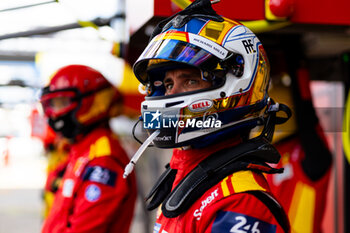 2024-06-09 - PIER GUIDI Alessandro (ita), Ferrari AF Corse, Ferrari 499P #51, Hypercar, FIA WEC, portrait during the Free Practice 1 - Test Day of the 2024 24 Hours of Le Mans, 4th round of the 2024 FIA World Endurance Championship, on the Circuit des 24 Heures du Mans, on June 9, 2024 in Le Mans, France - 24 HEURES DU MANS 2024 - FREE PRACTICE 1 - TEST DAY - ENDURANCE - MOTORS