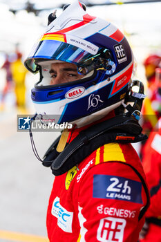 2024-06-09 - MOLINA Miguel (spa), Ferrari AF Corse, Ferrari 499P #50, Hypercar, FIA WEC, portrait during the Free Practice 1 - Test Day of the 2024 24 Hours of Le Mans, 4th round of the 2024 FIA World Endurance Championship, on the Circuit des 24 Heures du Mans, on June 9, 2024 in Le Mans, France - 24 HEURES DU MANS 2024 - FREE PRACTICE 1 - TEST DAY - ENDURANCE - MOTORS
