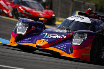 2024-06-09 - 23 KEATING Ben (usa), ALBUQUERQUE Filipe (prt), HANLEY Ben (gbr), United Autosports USA, Oreca 07 - Gibson #23 PRO/AM, LMP2, action during the Free Practice 1 - Test Day of the 2024 24 Hours of Le Mans, 4th round of the 2024 FIA World Endurance Championship, on the Circuit des 24 Heures du Mans, on June 9, 2024 in Le Mans, France - 24 HEURES DU MANS 2024 - FREE PRACTICE 1 - TEST DAY - ENDURANCE - MOTORS