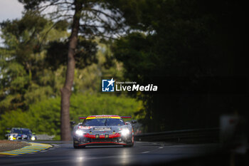 2024-06-09 - 55 HERIAU François (fra), MANN Simon (usa), ROVERA Alessio (ita), Vista AF Corse, Ferrari 296 GT3 #55, LM GT3, FIA WEC, action during the Free Practice 1 - Test Day of the 2024 24 Hours of Le Mans, 4th round of the 2024 FIA World Endurance Championship, on the Circuit des 24 Heures du Mans, on June 9, 2024 in Le Mans, France - 24 HEURES DU MANS 2024 - FREE PRACTICE 1 - TEST DAY - ENDURANCE - MOTORS