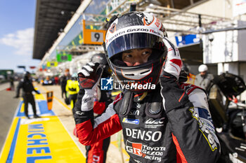 2024-06-09 - HIRAKAWA Ryo (jpn), Toyota Gazoo Racing, Toyota GR010 - Hybrid #08, Hypercar, FIA WEC, portrait during the Free Practice 2 - Test Day of the 2024 24 Hours of Le Mans, 4th round of the 2024 FIA World Endurance Championship, on the Circuit des 24 Heures du Mans, on June 9, 2024 in Le Mans, France - 24 HEURES DU MANS 2024 - FREE PRACTICE 2 - TEST DAY - ENDURANCE - MOTORS