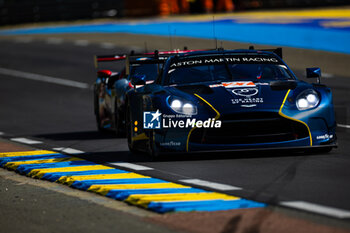 2024-06-09 - 27 JAMES Ian (usa), MANCINELLI Daniel (ita), RIBERAS Alex (spa), Heart of Racing Team, Aston Martin Vantage GT3 #27, LM GT3, FIA WEC, action during the Free Practice 2 - Test Day of the 2024 24 Hours of Le Mans, 4th round of the 2024 FIA World Endurance Championship, on the Circuit des 24 Heures du Mans, on June 9, 2024 in Le Mans, France - 24 HEURES DU MANS 2024 - FREE PRACTICE 2 - TEST DAY - ENDURANCE - MOTORS