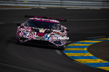 2024-06-09 - 85 BOVY Sarah (bel), FREY Rahel (swi), GATTING Michelle (dnk), Iron Dames, Lamborghini Huracan GT3 Evo2 #85, LM GT3, FIA WEC, action during the Free Practice 2 - Test Day of the 2024 24 Hours of Le Mans, 4th round of the 2024 FIA World Endurance Championship, on the Circuit des 24 Heures du Mans, on June 9, 2024 in Le Mans, France - 24 HEURES DU MANS 2024 - FREE PRACTICE 2 - TEST DAY - ENDURANCE - MOTORS