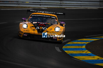 2024-06-09 - 91 LIETZ Richard (aut), SCHURING Morris (nld), SHAHIN Yasser (aus), Manthey EMA, Porsche 911 GT3 R #91, LM GT3, FIA WEC, action during the Free Practice 2 - Test Day of the 2024 24 Hours of Le Mans, 4th round of the 2024 FIA World Endurance Championship, on the Circuit des 24 Heures du Mans, on June 9, 2024 in Le Mans, France - 24 HEURES DU MANS 2024 - FREE PRACTICE 2 - TEST DAY - ENDURANCE - MOTORS
