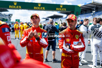 2024-06-11 - PIER GUIDI Alessandro (ita), Ferrari AF Corse, Ferrari 499P #51, Hypercar, FIA WEC, portrait FUOCO Antonio (ita), Ferrari AF Corse, Ferrari 499P #50, Hypercar, FIA WEC, portrait during the 2024 24 Hours of Le Mans, 4th round of the 2024 FIA World Endurance Championship, on the Circuit des 24 Heures du Mans, on June 11, 2024 in Le Mans, France - 24 HEURES DU MANS 2024 - TUESDAY - ENDURANCE - MOTORS