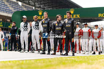 2024-06-11 - 12 STEVENS Will (gbr), ILOTT Callum (gbr), NATO Norman (fra), Hertz Team Jota, FIA WEC, portrait during the 2024 24 Hours of Le Mans, 4th round of the 2024 FIA World Endurance Championship, on the Circuit des 24 Heures du Mans, on June 11, 2024 in Le Mans, France - 24 HEURES DU MANS 2024 - TUESDAY - ENDURANCE - MOTORS