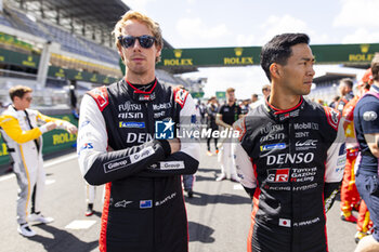 2024-06-11 - HARTLEY Brendon (nzl), Toyota Gazoo Racing, Toyota GR010 - Hybrid #08, Hypercar, FIA WEC, HIRAKAWA Ryo (jpn), Toyota Gazoo Racing, Toyota GR010 - Hybrid #08, Hypercar, FIA WEC, portrait during the 2024 24 Hours of Le Mans, 4th round of the 2024 FIA World Endurance Championship, on the Circuit des 24 Heures du Mans, on June 11, 2024 in Le Mans, France - 24 HEURES DU MANS 2024 - TUESDAY - ENDURANCE - MOTORS