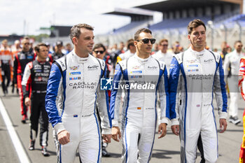 2024-06-11 - 02 BAMBER Earl (nzl), LYNN Alex (gbr), PALOU Alex (spa), Cadillac Racing, Cadillac V-Series.R #02, Hypercar, FIA WEC, portrait during the 2024 24 Hours of Le Mans, 4th round of the 2024 FIA World Endurance Championship, on the Circuit des 24 Heures du Mans, on June 11, 2024 in Le Mans, France - 24 HEURES DU MANS 2024 - TUESDAY - ENDURANCE - MOTORS