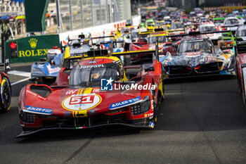 2024-06-11 - 51 PIER GUIDI Alessandro (ita), CALADO James (gbr), GIOVINAZZI Antonio (ita), Ferrari AF Corse, Ferrari 499P #51, Hypercar, FIA WEC, ambiance during the 2024 24 Hours of Le Mans, 4th round of the 2024 FIA World Endurance Championship, on the Circuit des 24 Heures du Mans, on June 11, 2024 in Le Mans, France - 24 HEURES DU MANS 2024 - TUESDAY - ENDURANCE - MOTORS