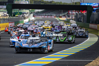 2024-06-11 - 36 VAXIVIERE Matthieu (fra), SCHUMACHER Mick (ger), LAPIERRE Nicolas (fra), Alpine Endurance Team, Alpine A424 #36, Hypercar, FIA WEC, ambiance during the 2024 24 Hours of Le Mans, 4th round of the 2024 FIA World Endurance Championship, on the Circuit des 24 Heures du Mans, on June 11, 2024 in Le Mans, France - 24 HEURES DU MANS 2024 - TUESDAY - ENDURANCE - MOTORS