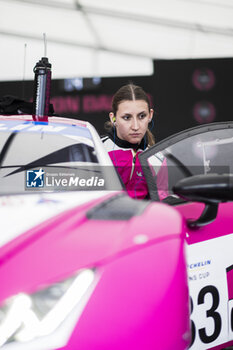 2024-06-12 - 83 MARTIN Célia (ger), GAILLARD Karen (swi), Iron Dames, Lamborghini Huracan GT3 Evo2, GT3, #83, action during the Road to Le Mans 2024, 3rd round of the 2024 Michelin Le Mans Cup, on the Circuit des 24 Heures du Mans, from June 12 to 15, 2024 in Le Mans, France - AUTO - ROAD TO LE MANS 2024 - ENDURANCE - MOTORS