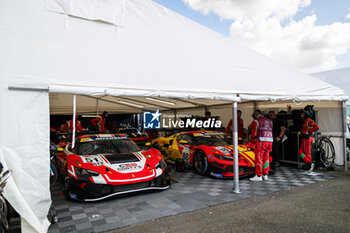 2024-06-12 - 51 KURZEJEWSKI Matthew (usa), BALZAN Alessandro (ita), AF Corse, Ferrari 296 GT3, GT3, #51, box during the Road to Le Mans 2024, 3rd round of the 2024 Michelin Le Mans Cup, on the Circuit des 24 Heures du Mans, from June 12 to 15, 2024 in Le Mans, France - AUTO - ROAD TO LE MANS 2024 - ENDURANCE - MOTORS