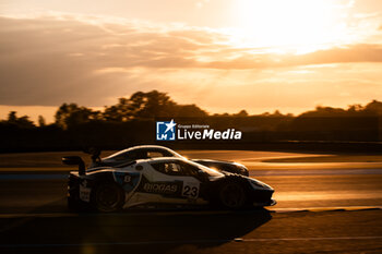 2024-06-12 - 23 MAYOLA COMADIRA Josep (spa), CAROL YBARRA Scott (gir), Biogas Motorsport, Ferrari 296 GT3, GT3, #23, action during the Road to Le Mans 2024, 3rd round of the 2024 Michelin Le Mans Cup, on the Circuit des 24 Heures du Mans, from June 12 to 15, 2024 in Le Mans, France - AUTO - ROAD TO LE MANS 2024 - ENDURANCE - MOTORS