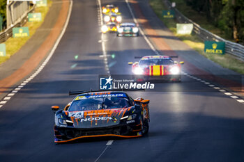 2024-06-12 - 74 GILBERT Andrew (are), RUEDA MATEOS Fran (spa), Kessel Racing, Ferrari 296 GT3, GT3, #74, action during the Road to Le Mans 2024, 3rd round of the 2024 Michelin Le Mans Cup, on the Circuit des 24 Heures du Mans, from June 12 to 15, 2024 in Le Mans, France - AUTO - ROAD TO LE MANS 2024 - ENDURANCE - MOTORS