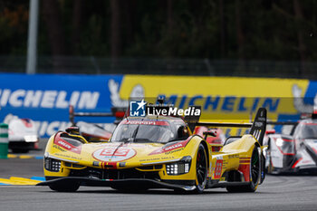 2024-06-12 - 83 KUBICA Robert (pol), SHWARTZMAN Robert (isr), YE Yifei (chn), AF Corse, Ferrari 499P #83, Hypercar, FIA WEC, action during the 2024 24 Hours of Le Mans, 4th round of the 2024 FIA World Endurance Championship, on the Circuit des 24 Heures du Mans, on June 12, 2024 in Le Mans, France - 24 HEURES DU MANS 2024 - WEDNESDAY - ENDURANCE - MOTORS