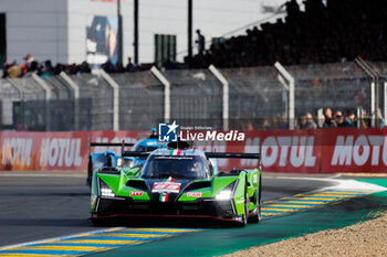 2024-06-12 - 63 BORTOLOTTI Mirko (ita), MORTARA Edoardo (ita), KVYAT Daniil, Lamborghini Iron Lynx, Lamborghini SC63 #63, Hypercar, FIA WEC, action during the 2024 24 Hours of Le Mans, 4th round of the 2024 FIA World Endurance Championship, on the Circuit des 24 Heures du Mans, on June 12, 2024 in Le Mans, France - 24 HEURES DU MANS 2024 - WEDNESDAY - ENDURANCE - MOTORS