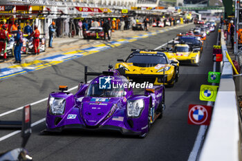 2024-06-12 - 14 HYETT PJ (usa), DELETRAZ Louis (swi), QUINN Alex (gbr), AO by TF, Oreca 07 - Gibson #14, LMP2 PRO/AM, action during the Wednesday Qualifying session of the 2024 24 Hours of Le Mans, 4th round of the 2024 FIA World Endurance Championship, on the Circuit des 24 Heures du Mans, on June 12, 2024 in Le Mans, France - 24 HEURES DU MANS 2024 - WEDNESDAY - QUALIFYING - ENDURANCE - MOTORS