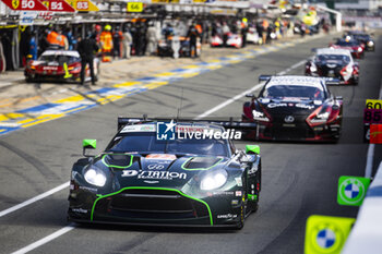 2024-06-12 - 777 SORENSEN Marco (dnk), BASTARD Erwan (fra), HOSHINO Satoshi (jpn), D'Station Racing, Aston Martin Vantage GT3 #777, LM GT3, FIA WEC, action during the Wednesday Qualifying session of the 2024 24 Hours of Le Mans, 4th round of the 2024 FIA World Endurance Championship, on the Circuit des 24 Heures du Mans, on June 12, 2024 in Le Mans, France - 24 HEURES DU MANS 2024 - WEDNESDAY - QUALIFYING - ENDURANCE - MOTORS