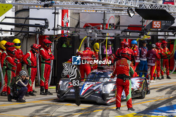 2024-06-12 - 83 KUBICA Robert (pol), SHWARTZMAN Robert (isr), YE Yifei (chn), AF Corse, Ferrari 499P #83, Hypercar, FIA WEC, action during the Wednesday Qualifying session of the 2024 24 Hours of Le Mans, 4th round of the 2024 FIA World Endurance Championship, on the Circuit des 24 Heures du Mans, on June 12, 2024 in Le Mans, France - 24 HEURES DU MANS 2024 - WEDNESDAY - QUALIFYING - ENDURANCE - MOTORS